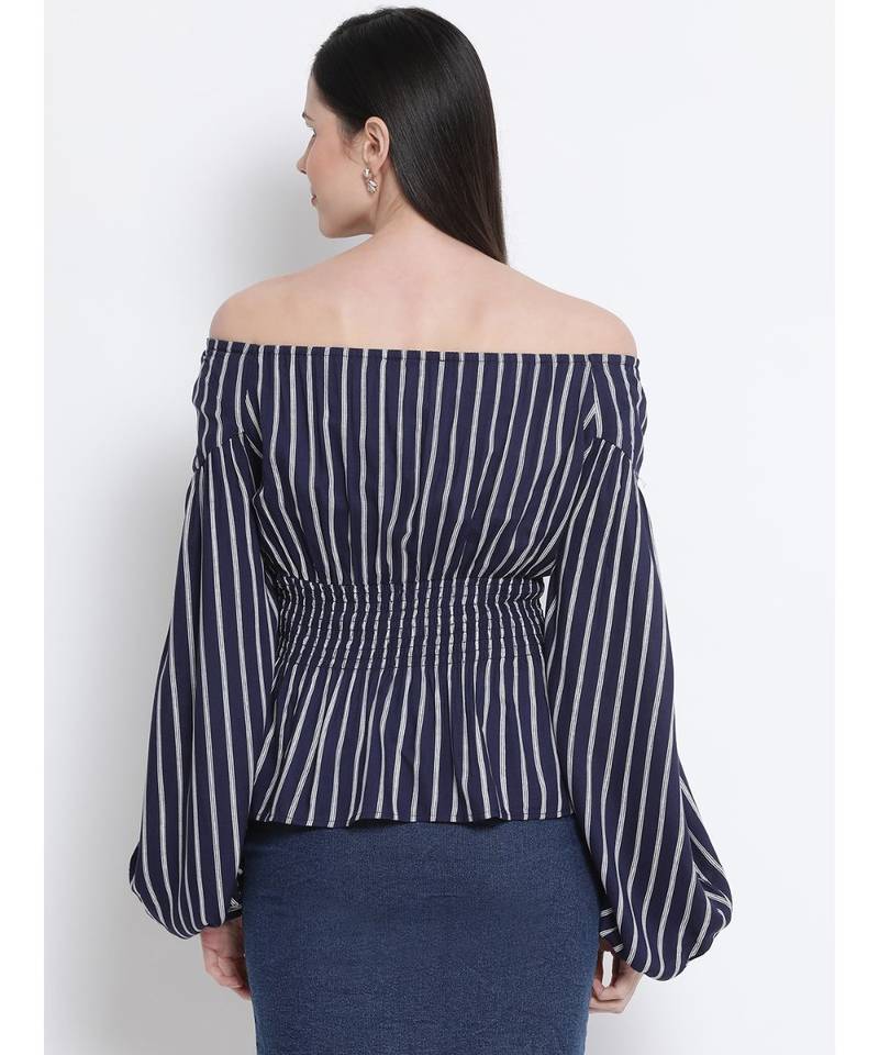 Striped Stunner Waistline Women Top
