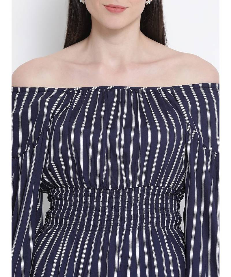 Striped Stunner Waistline Women Top
