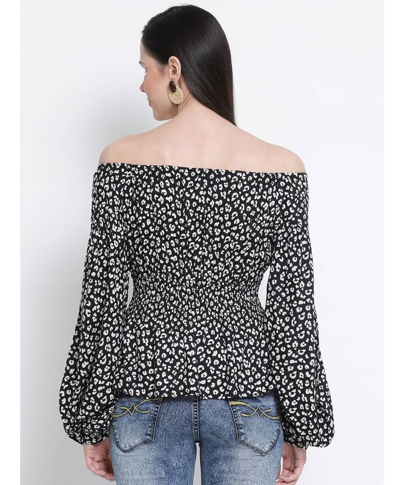 Floral Pixel Waistline Women Top