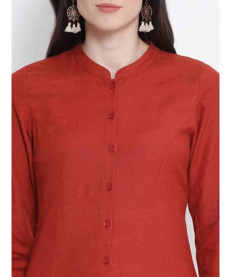 Rust Galaccia Casual Women Tunic