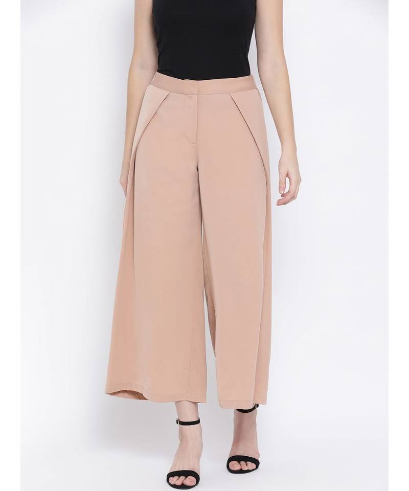 Beige Demand Poly Twill Women Pant