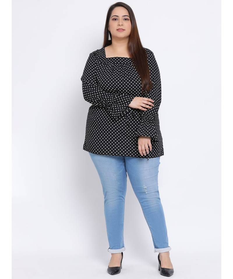 Polka Nolly Plus Size Women Top