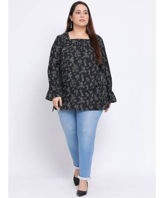 Floral Pacific Plus Size Women Top 2