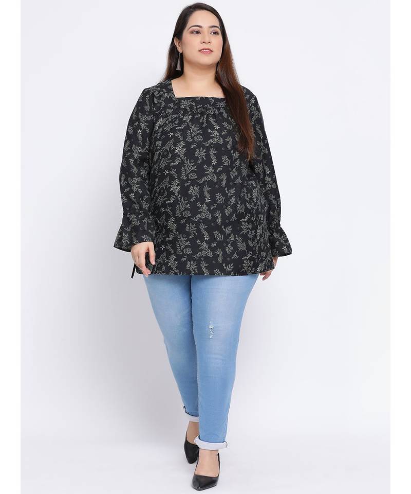 Floral Pacific Plus Size Women Top