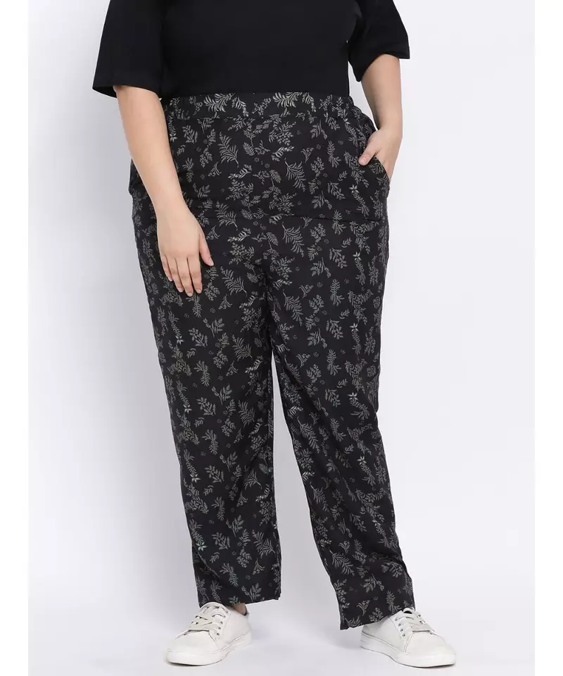Floral Fire Plus Size Women Pant