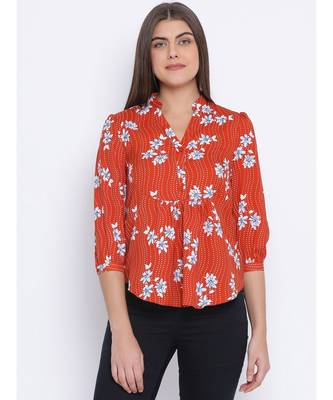 Floral Pleated Women Top 1