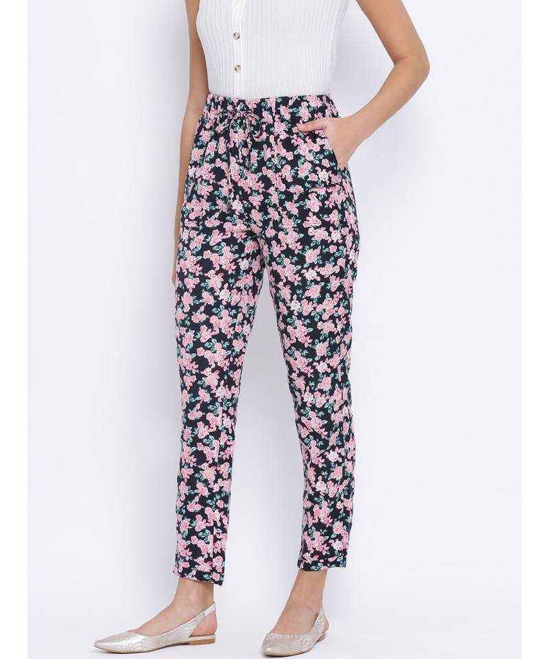 Floral Fiasca Tie-Knot Women Pant