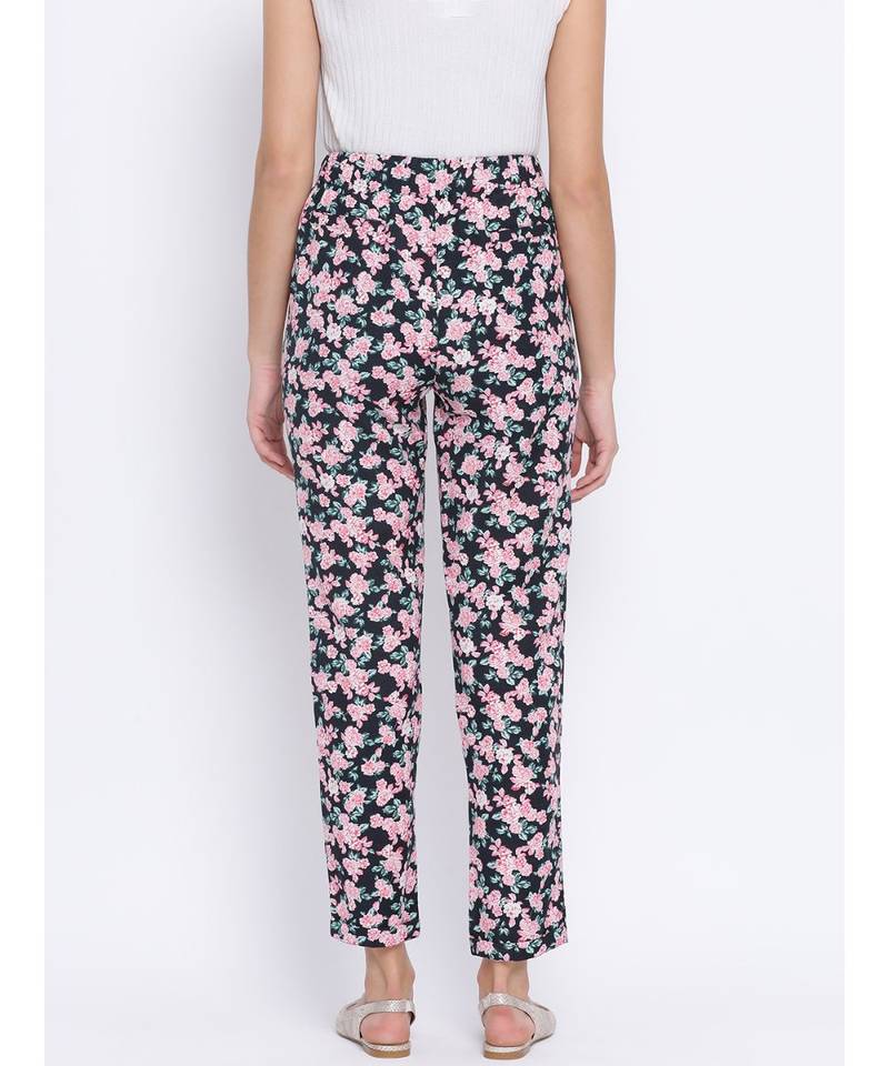 Floral Fiasca Tie-Knot Women Pant