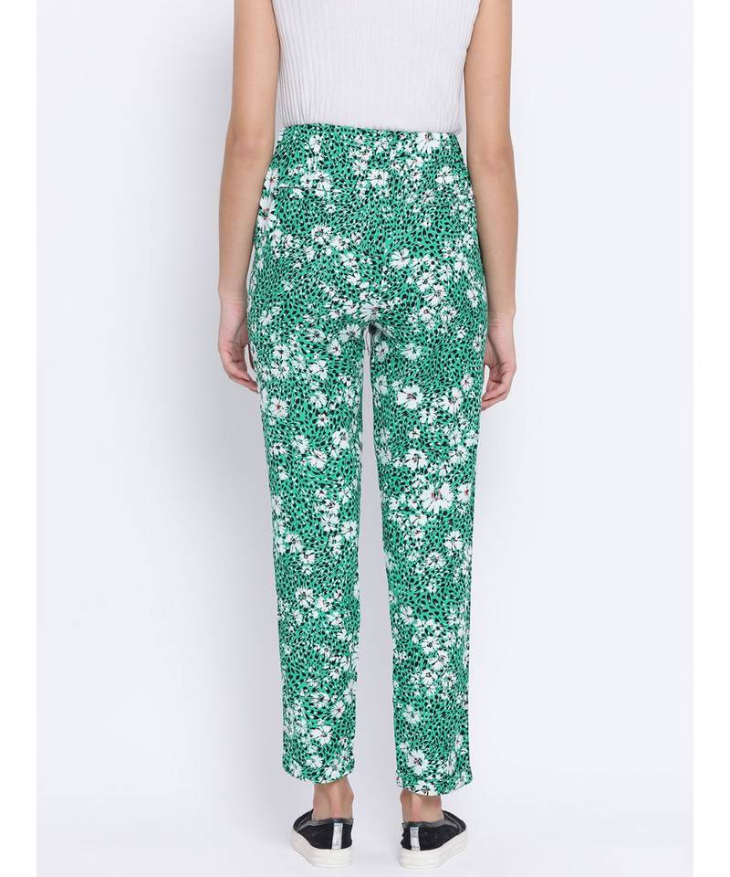 Tropical Maron Tie-Knot Women Pant