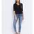 Black Lassy Button Women Top