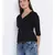 Black Lassy Button Women Top