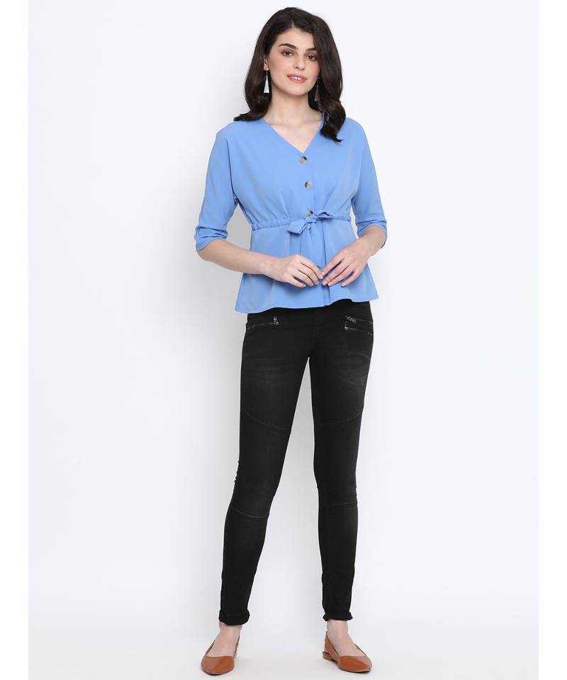 Sea Mallot Button Women Top