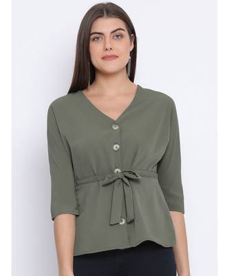 Khaki Laura Buttom Women Top 1