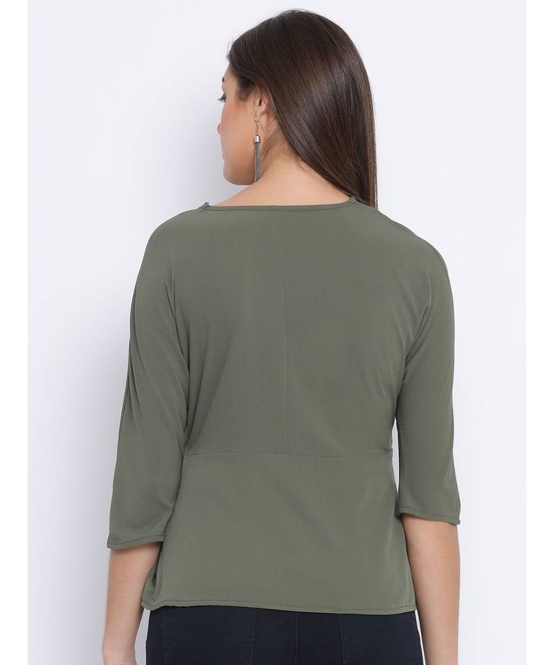 Khaki Laura Buttom Women Top