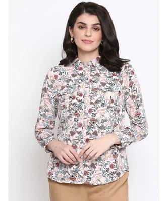 Floral Mana Button Women Shirt 1