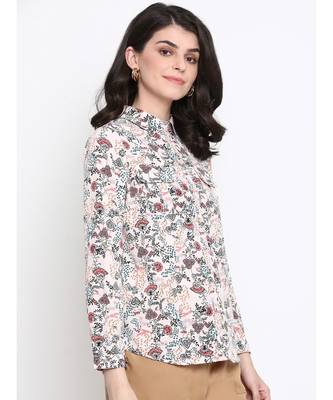 Floral Mana Button Women Shirt 3