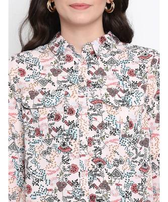 Floral Mana Button Women Shirt 5