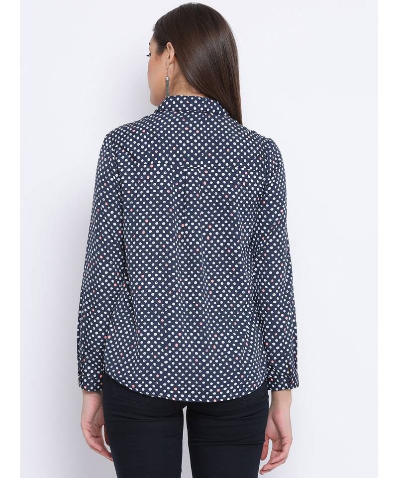 Polka Covertale Button Women Shirt