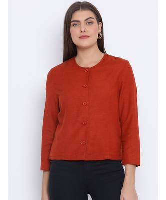 Rust Marine Button Women Jacket 1