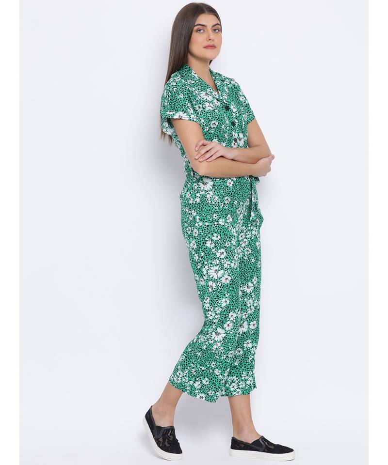 Floral Shade Power Women Jumpsuit