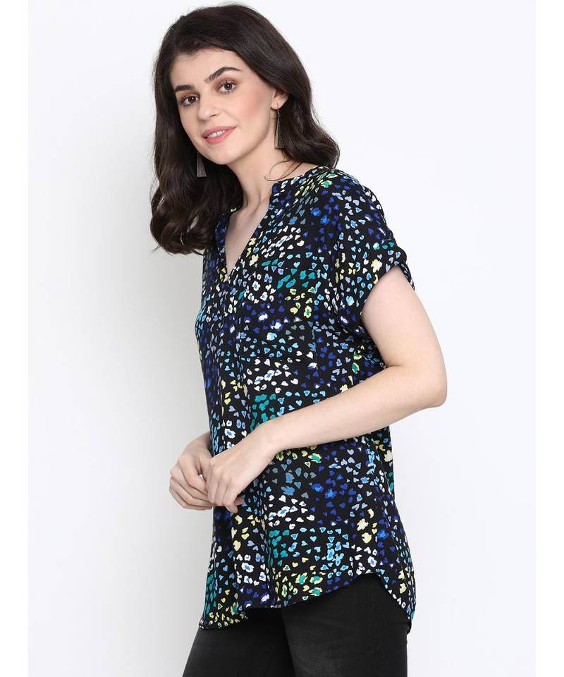 Floral Glitter Classic Women Top