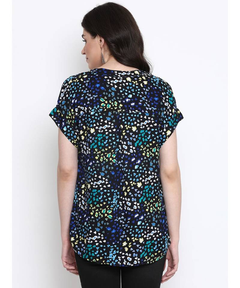 Floral Glitter Classic Women Top