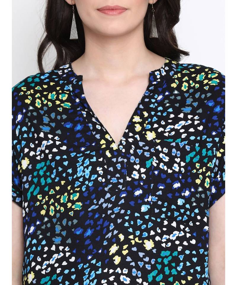 Floral Glitter Classic Women Top
