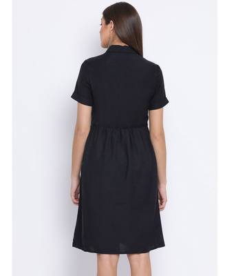 Black Stealth Classy Women Dress 4