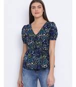 Floral Cotton Tie-Knot Women Top
