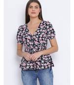 Vibracy Floral Tie-Knot Women Top