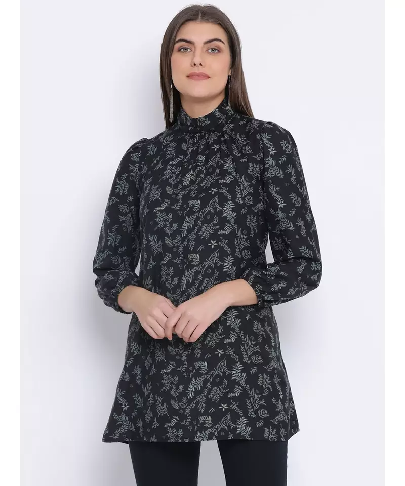 Forest Wave Power Print Women Tunic