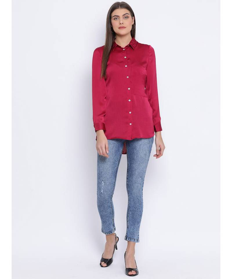 Maroon Sassy Women Shirt