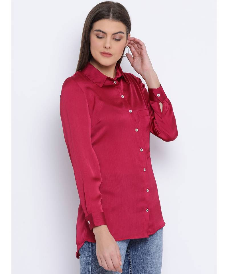 Maroon Sassy Women Shirt