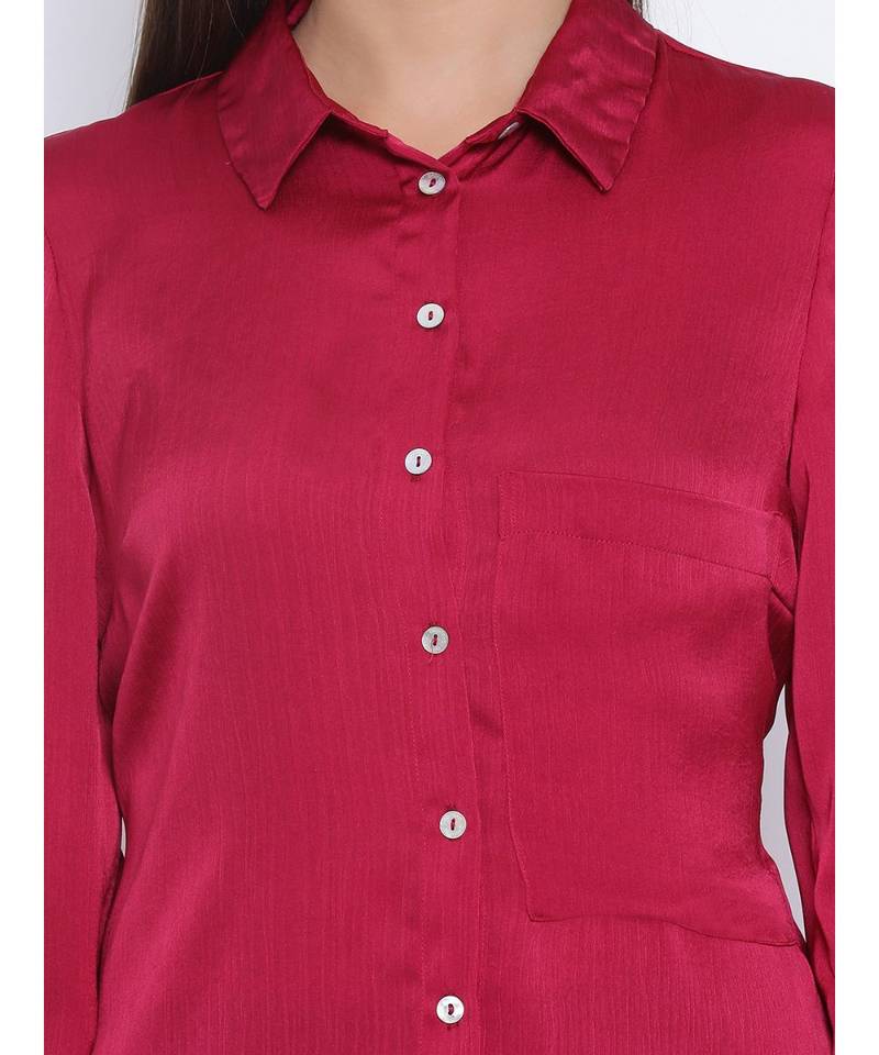 Maroon Sassy Women Shirt