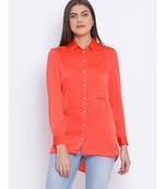 Orange Sassy Women Shirt