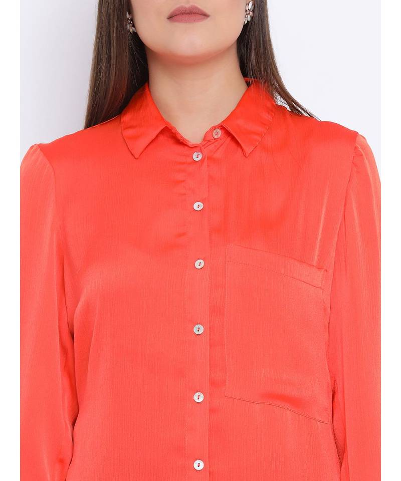Orange Sassy Women Shirt