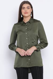 Khaki Sassy Women Shirt
