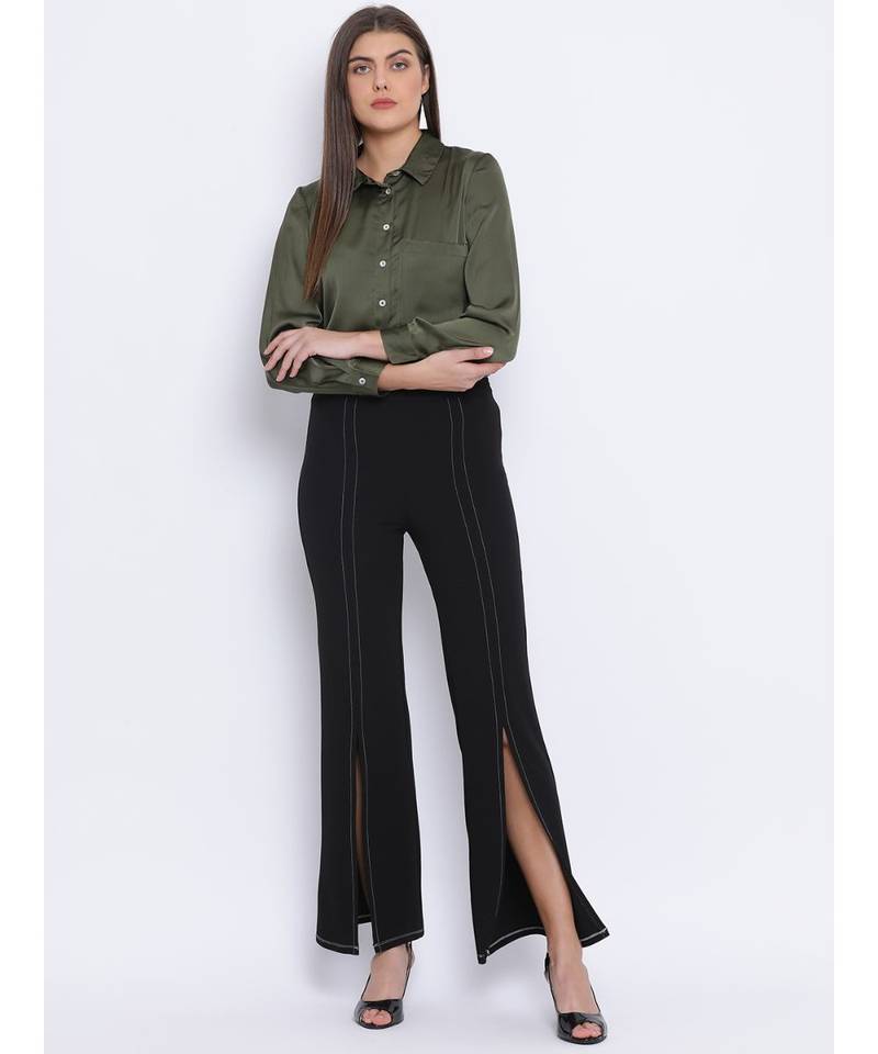 Khaki Sassy Women Shirt