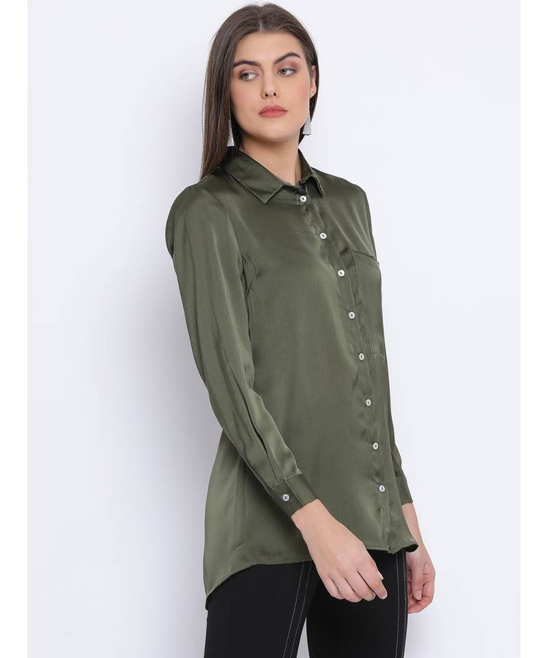 Khaki Sassy Women Shirt