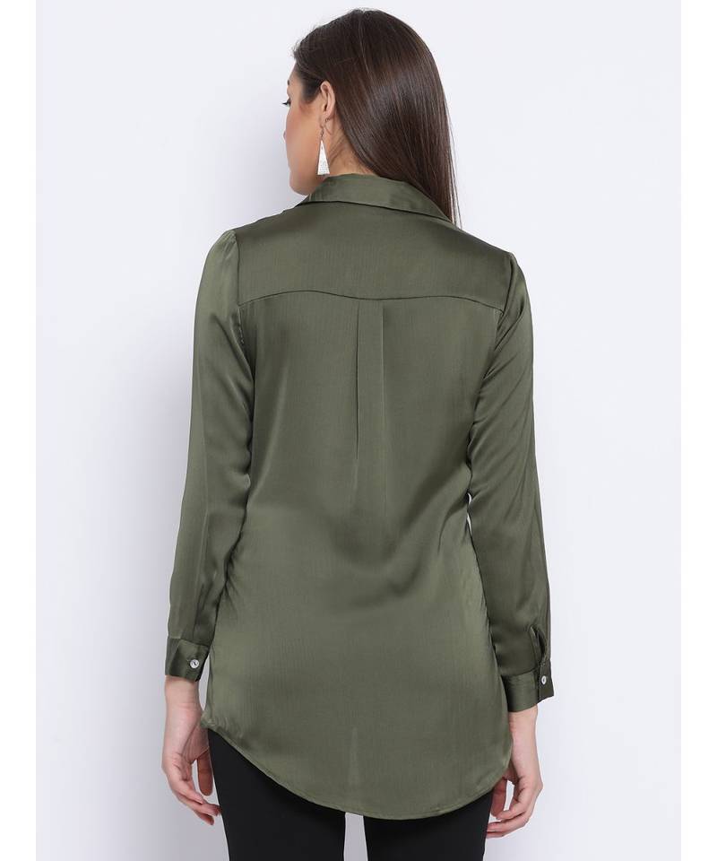 Khaki Sassy Women Shirt