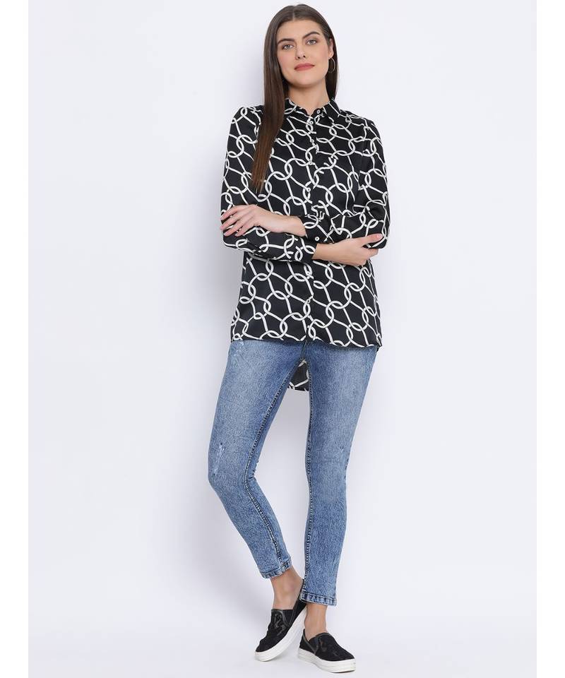Abstract Chain Sassy Women Shirt