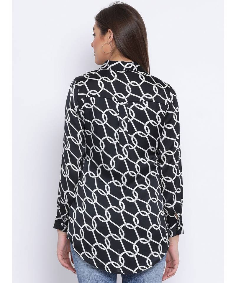 Abstract Chain Sassy Women Shirt