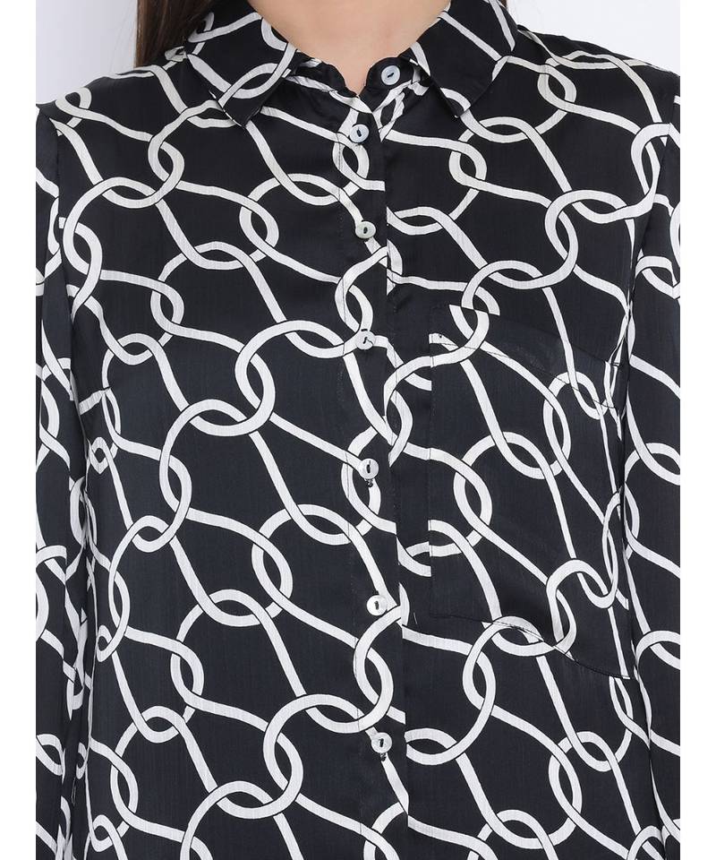 Abstract Chain Sassy Women Shirt