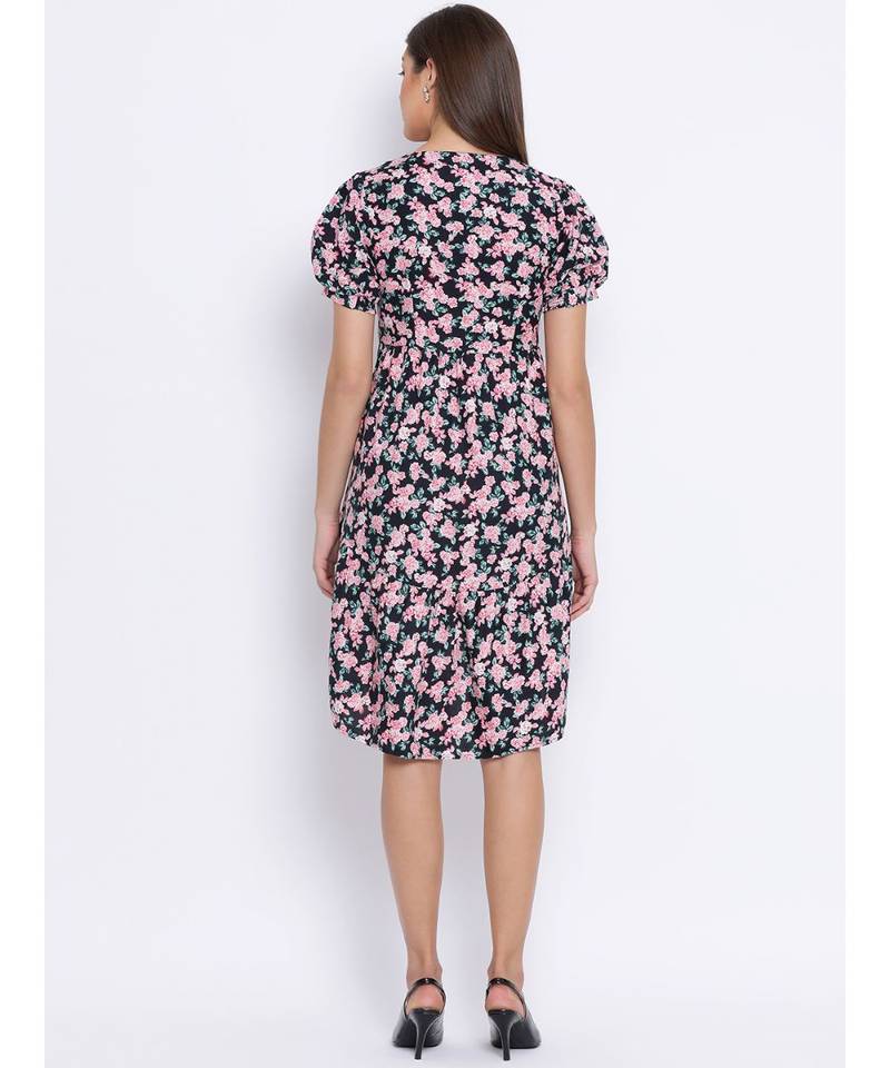 Floral Dante Assymetric Hem Women Dress