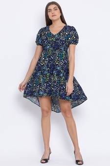 Blossom Glow Assymetric Hem Women Dress