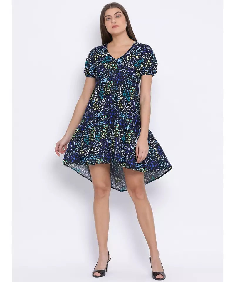 Blossom Glow Assymetric Hem Women Dress