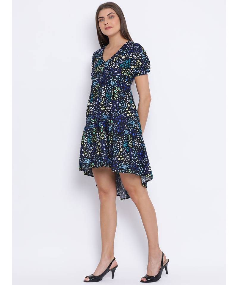 Blossom Glow Assymetric Hem Women Dress