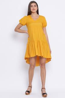 Sunset Della Assymetric Hem Women Dress