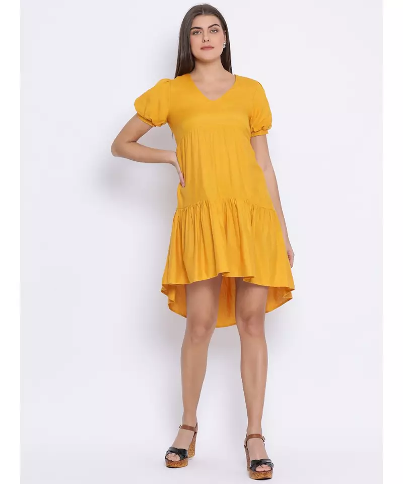 Sunset Della Assymetric Hem Women Dress