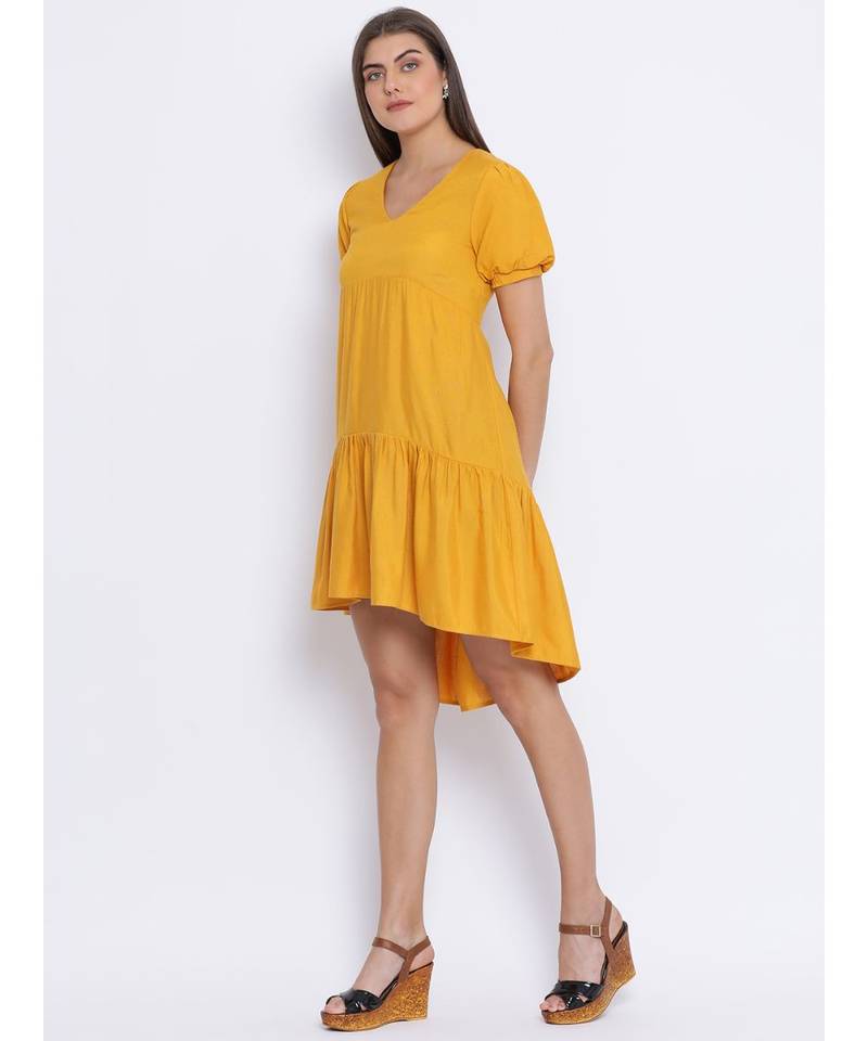 Sunset Della Assymetric Hem Women Dress